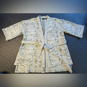 H by Halston Olive & White Kimono Cardigan